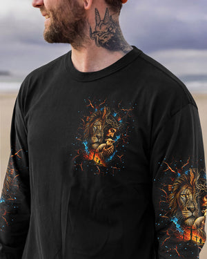 Jesus Dropped The Charges Lion Jesus Men's All Over Print Shirt - Tlnt1505263