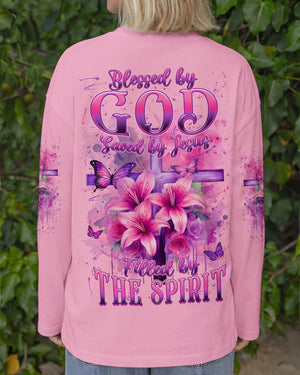 Blessed By God Saved By Jesus Women's All Over Print Shirt - Tyln2503263