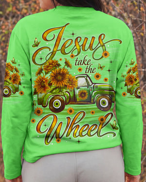 Jesus Take The Wheel Truck Sunflower Women's All Over Print Shirt - Tlno1704261