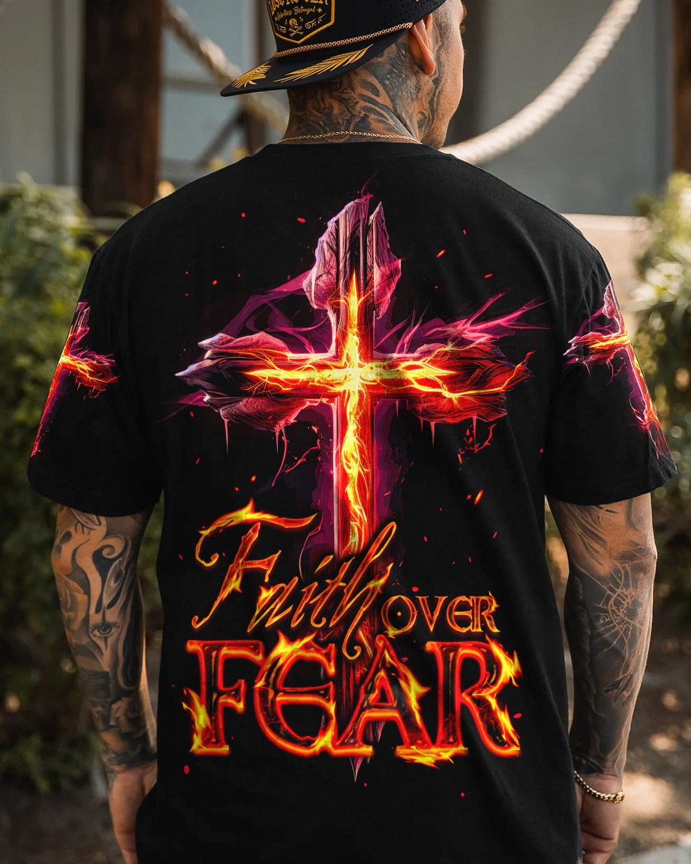 Faith Over Fear Men's All Over Print Shirt - Ty2906231