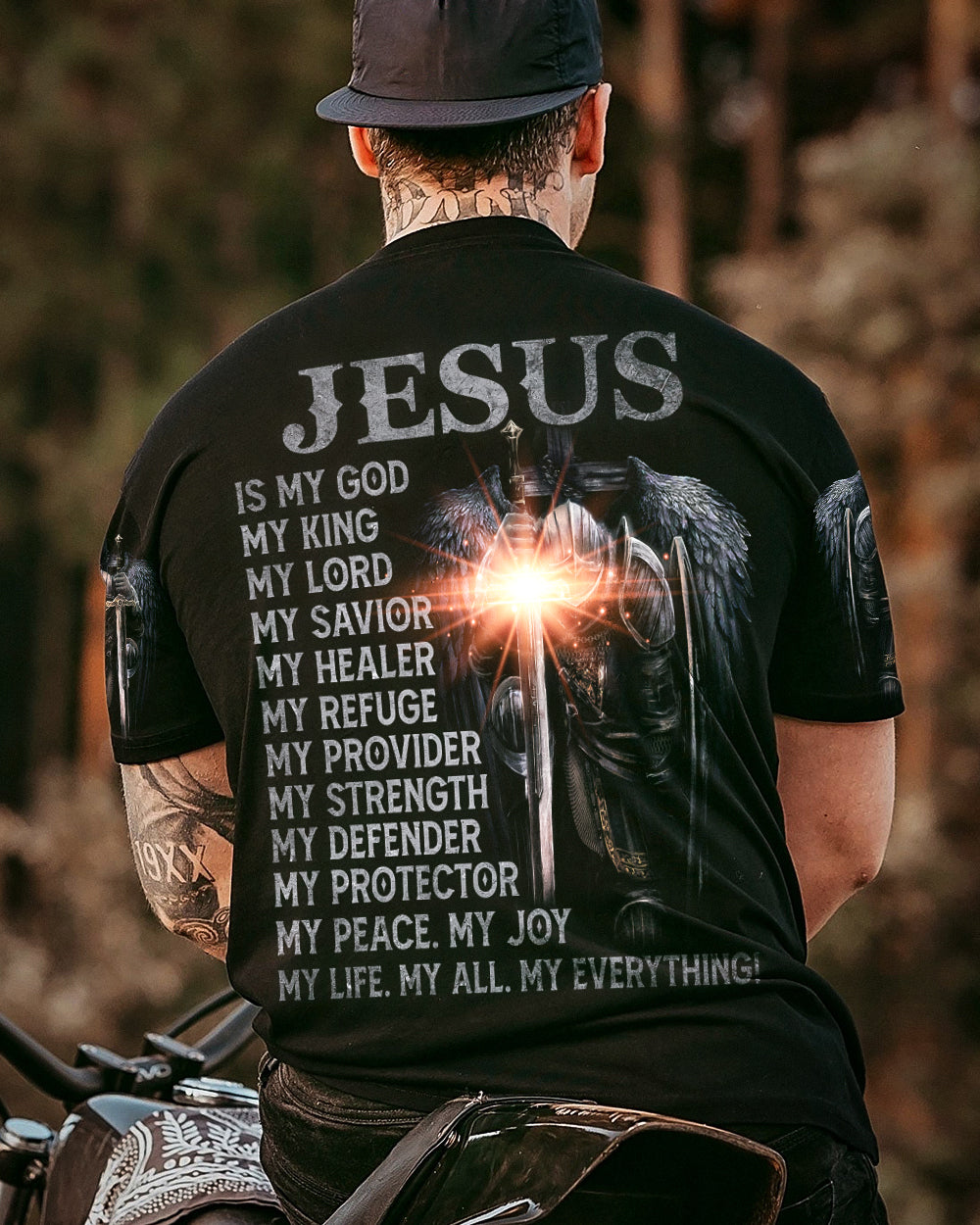 Jesus Is My God My King My Lord Warrior Men's All Over Print Shirt - Ri2406236