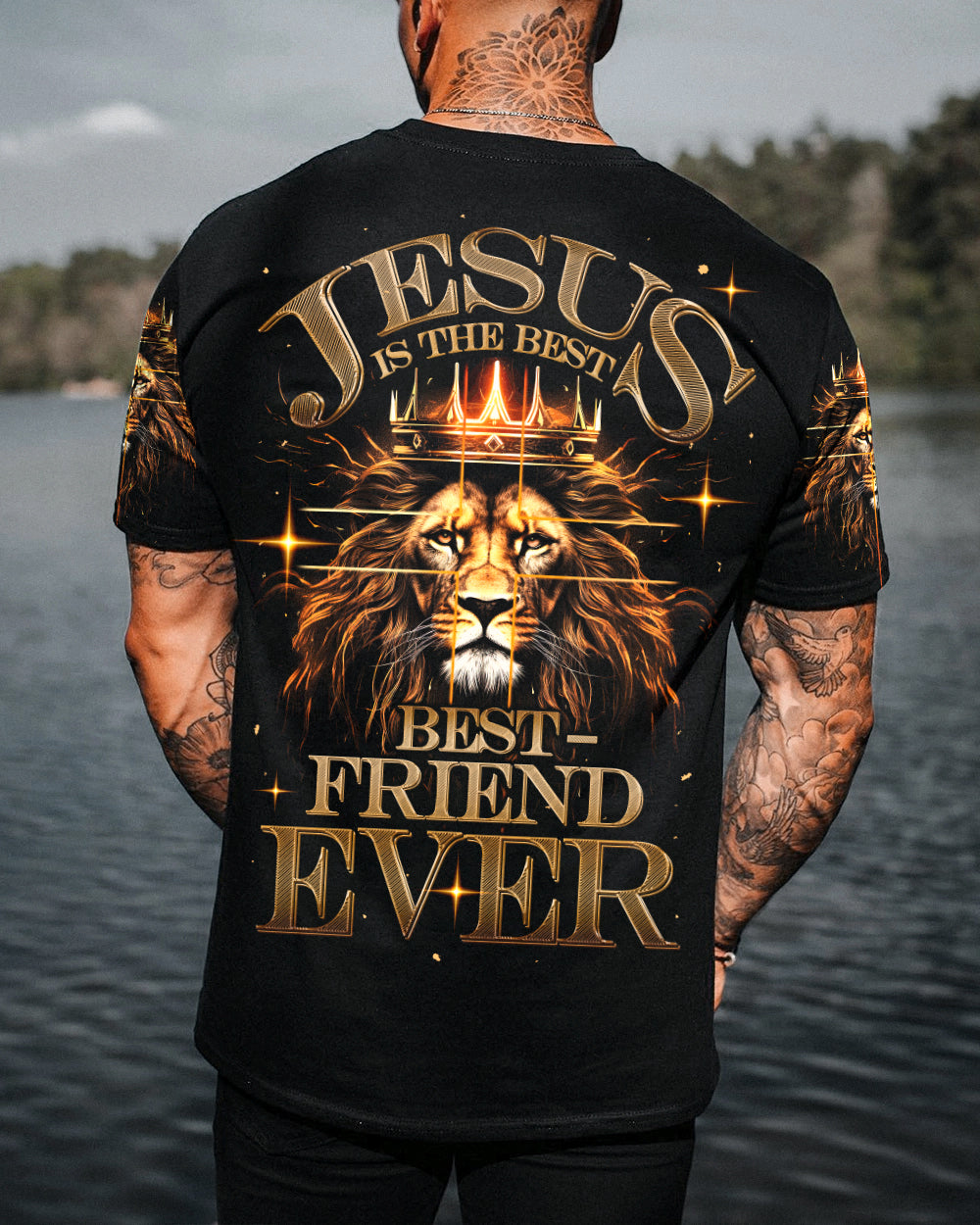 Jesus Is The Best Lion Men's All Over Print Shirt - Ty2806231
