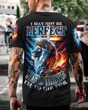 I May Not Be Perfect Lion Men's All Over Print Shirt - Ty1801241
