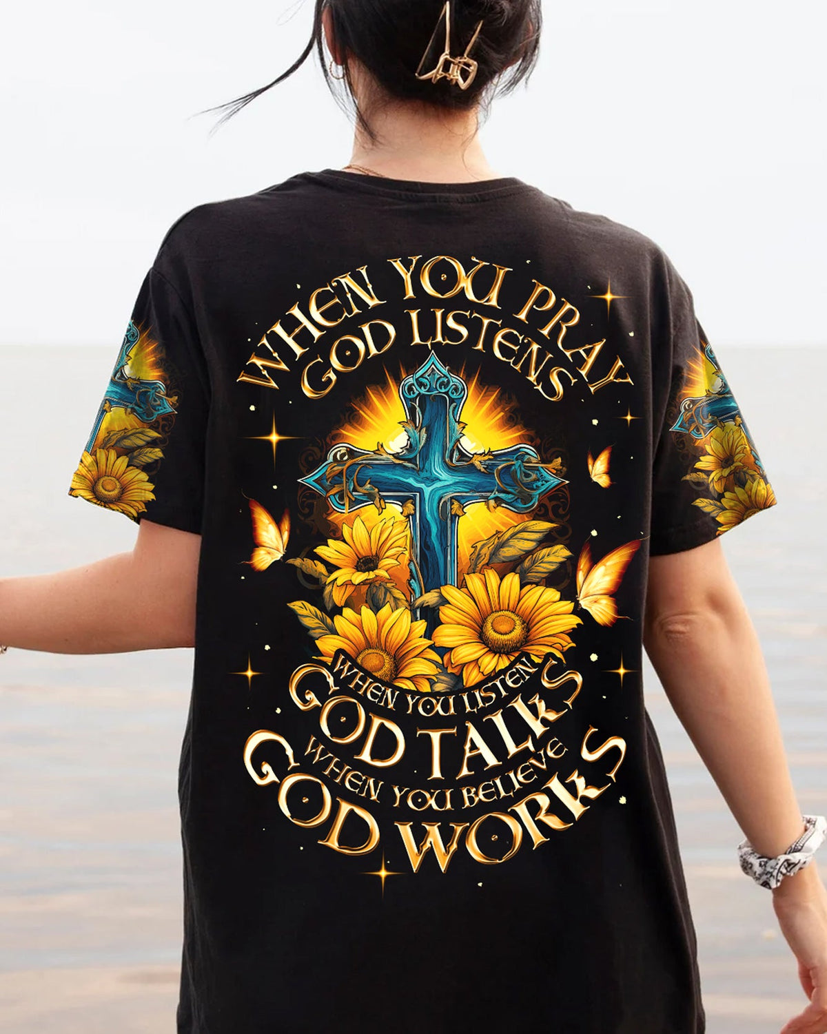 When You Pray God Listens Women's All Over Print Shirt - Ty0307231