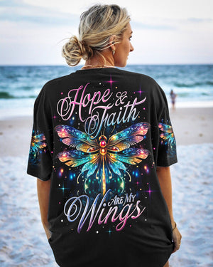 Hope And Faith Are My Wings Dragonfly Women's All Over Print Shirt - Ty0307232