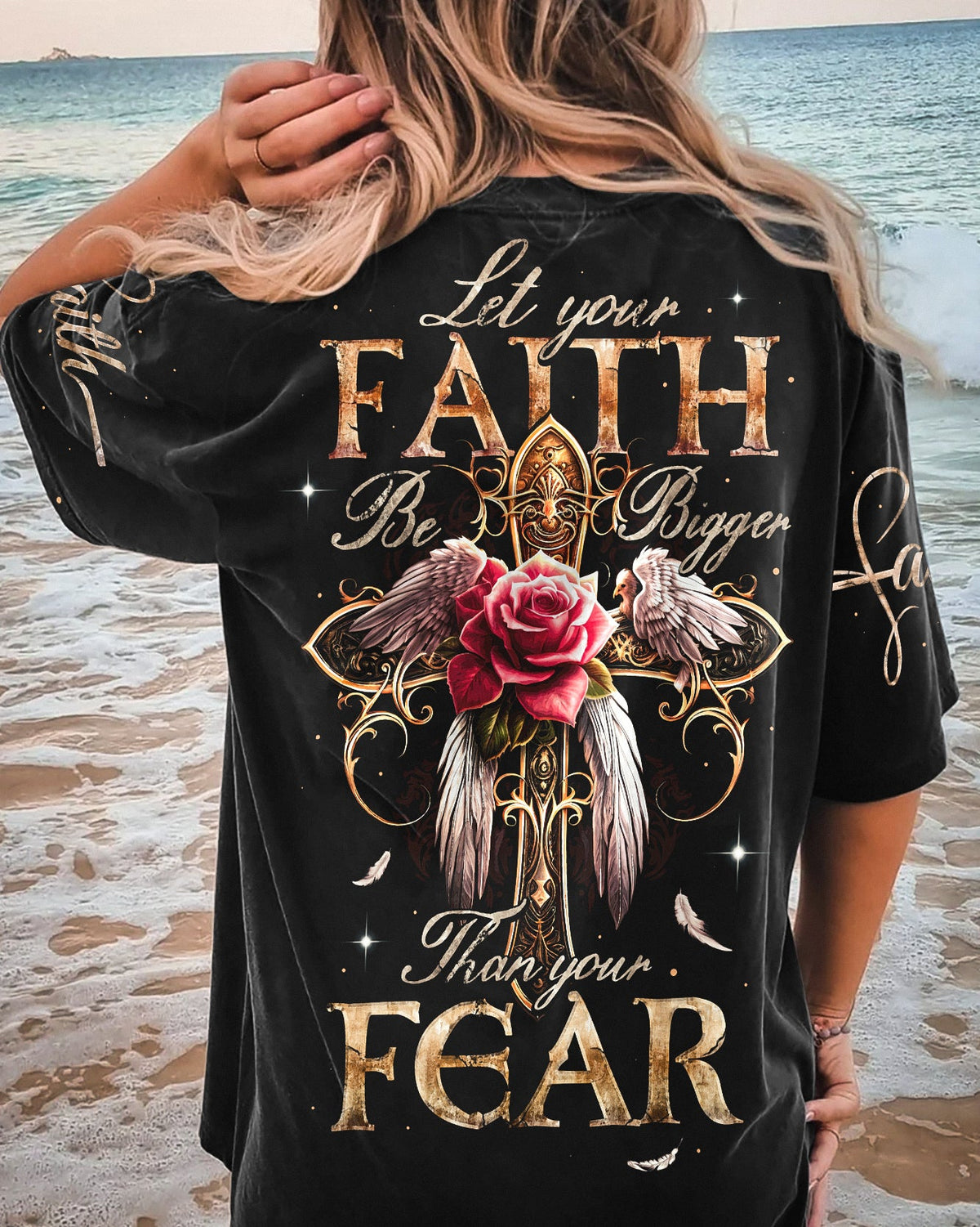 Let Your Faith Be Bigger Than Your Fear Women's All Over Print Shirt - Ty2606231