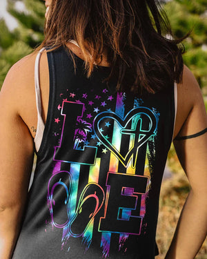 Love Faith Tie Dye Flag Women's All Over Print Shirt - Ty2506237