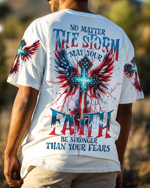 No Matter The Storm Cross Wings Men's All Over Print Shirt - Tlno1601243