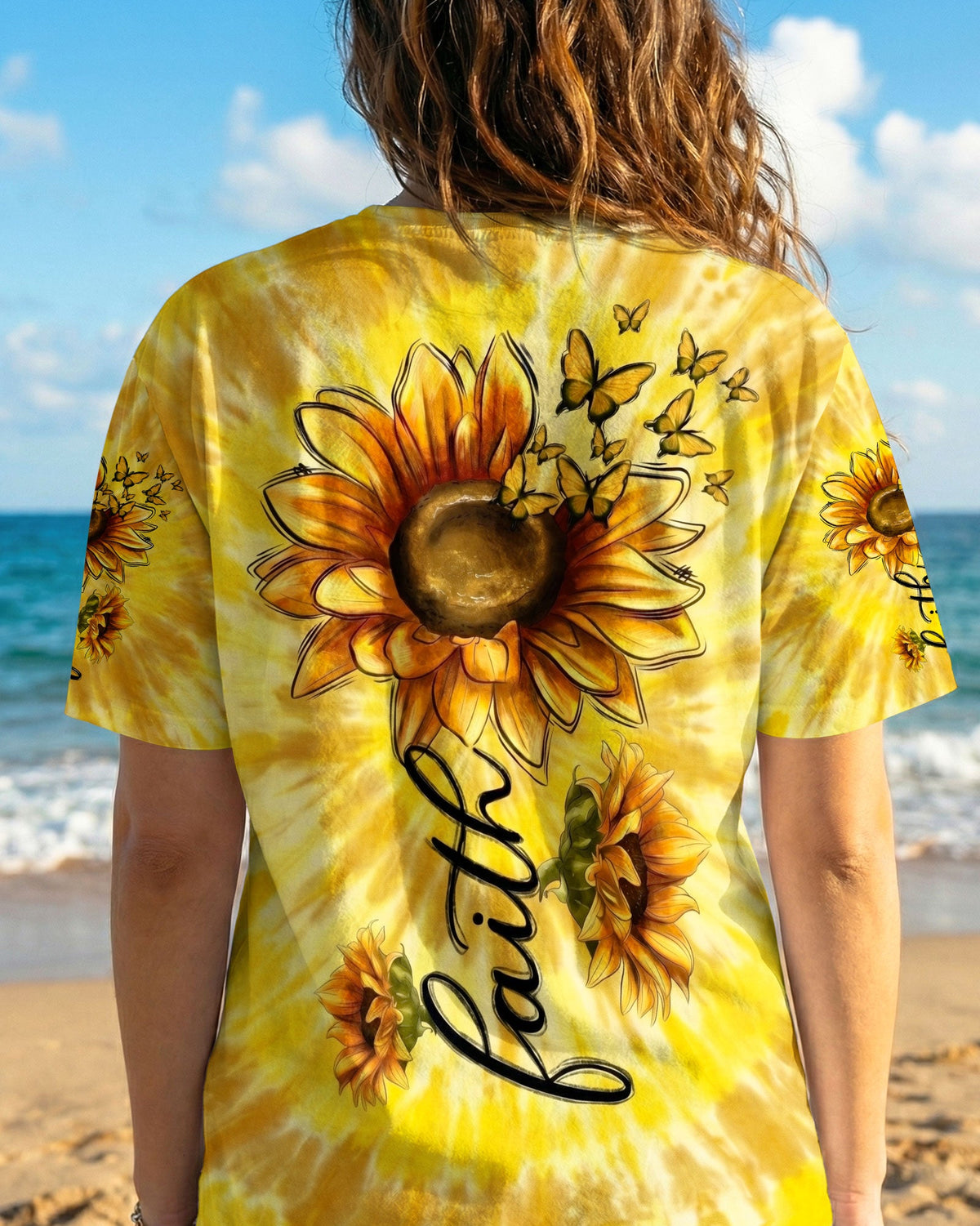 Faith Sunflower Women's All Over Print Shirt - Ty1104261