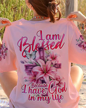 I Am Blessed Because I Have God In My Life Women's All Over Print Shirt - Tyhi2504242