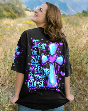 I Can Do All Things Through Christ Neon Women's All Over Print Shirt - Tlnt1007262
