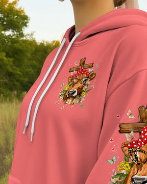 Blessed By God Highland Cow Women's All Over Print Shirt - Tlnt0607264