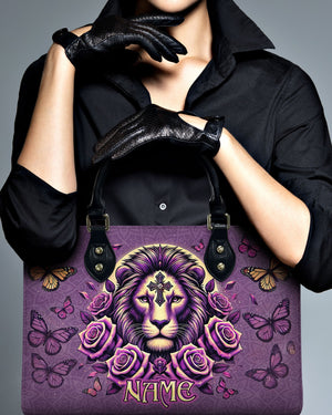 Lion Rose Leather Handbag - Tlno0411244