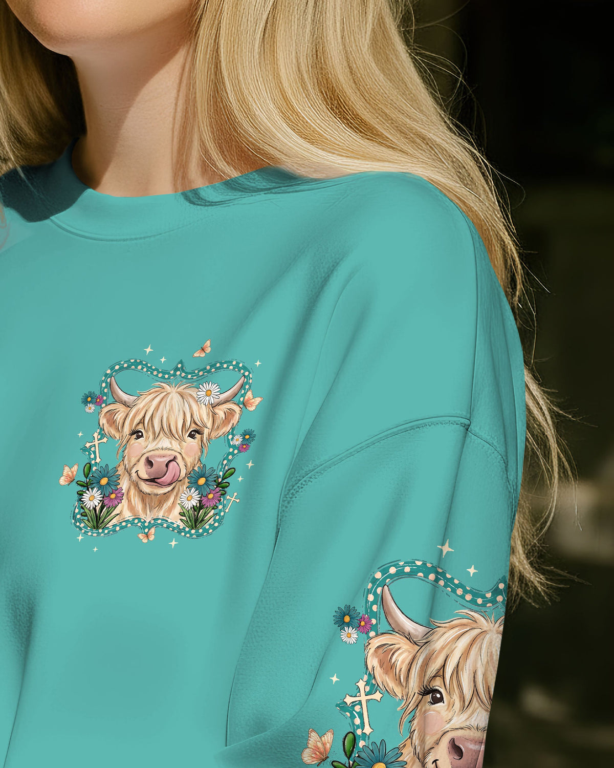 The Joy Of The Lord Highland Cow Women's All Over Print Shirt - Tlnt1107262