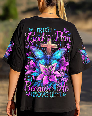 Trust God's Plan Butterfly Women's All Over Print Shirt - Tytm0603253
