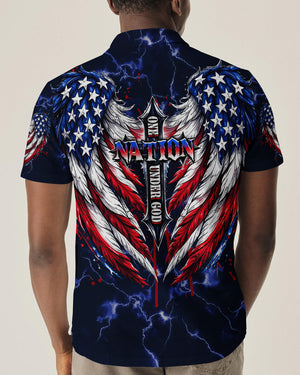 One Nation Under God Cross Wings Men's All Over Print Shirt - Tlhg1703261