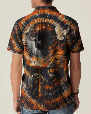 Lion Jesus Swirl Men's All Over Print Shirt - Tlnt0502262