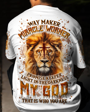 Way Maker Miracle Worker Cross Lion Men's All Over Print Shirt - Yhln0409252