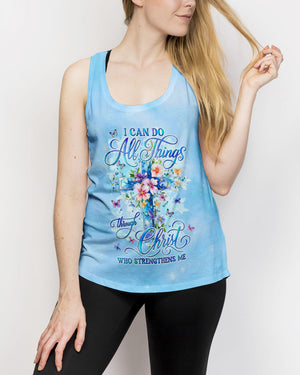 I Can Do All Things Cross Flowers Women's All Over Print Shirt - Tyln1606262