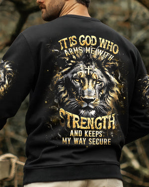 It Is God Who Arms Me With Strength Lion Men's All Over Print Shirt - Tlhn1203261