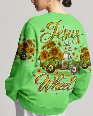 Jesus Take The Wheel Truck Sunflower Women's All Over Print Shirt - Tlno1704261