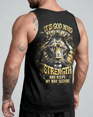 It Is God Who Arms Me With Strength Lion Men's All Over Print Shirt - Tlhn1203261