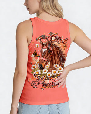 With God All Things Are Possible Horse Women's All Over Print Shirt - Tlhg0207263