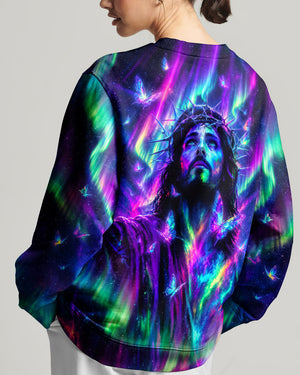 Jesus In Cosmic Light Aurora Women's All Over Print Shirt - Tlno0807262