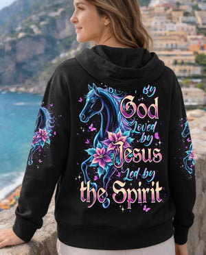 Blessed By God Loved By Jesus Horse Women's All Over Print Shirt - Typq0403262