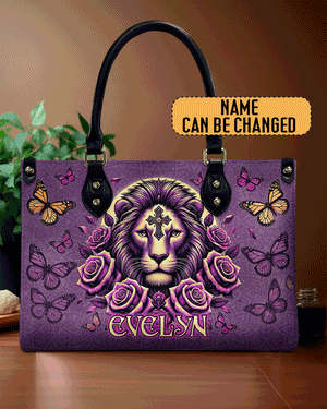 Lion Rose Leather Handbag - Tlno0411244