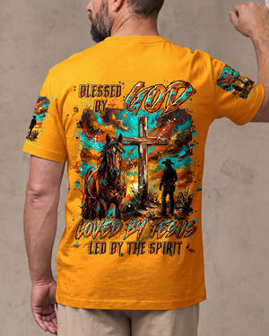 Blessed By God Loved By Jesus Men's All Over Print Shirt - Tyln2306262