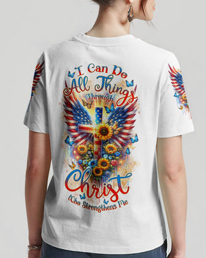 I Can Do All Things Through Christ Wings Sunflower Women's All Over Print Shirt - Tlnz1412234