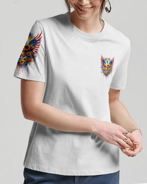 I Can Do All Things Through Christ Wings Sunflower Women's All Over Print Shirt - Tlnz1412234