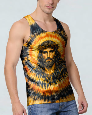 Jesus Halo Of Faith Black & Yellow Swirl Men's All Over Print Shirt - Tltw0602263