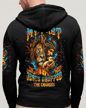 Jesus Dropped The Charges Lion Jesus Men's All Over Print Shirt - Tlnt1505263
