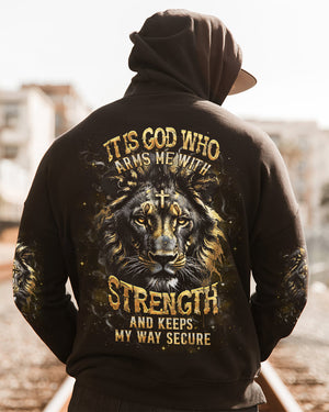 It Is God Who Arms Me With Strength Lion Men's All Over Print Shirt - Tlhn1203261