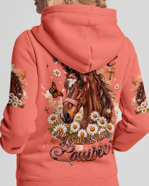 With God All Things Are Possible Horse Women's All Over Print Shirt - Tlhg0207263