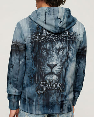 Jesus Is My Savior Lion Watercolor Men's All Over Print Shirt - Tlnt2303263