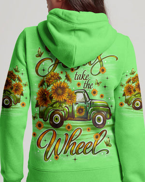 Jesus Take The Wheel Truck Sunflower Women's All Over Print Shirt - Tlno1704261