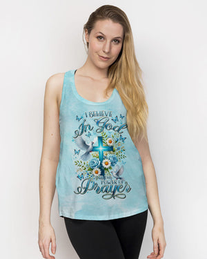 I Believe In God Floral Cross Dove Women's All Over Print Shirt - Tltr1506244