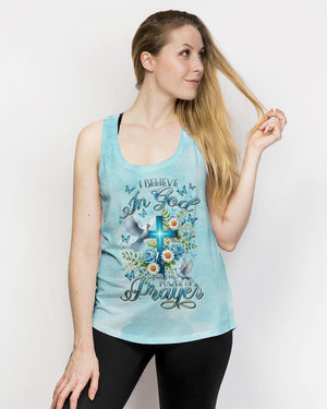 I Believe In God Floral Cross Dove Women's All Over Print Shirt - Tltr1506244
