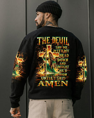 The Devil Caught Me With My Head Down Men's All Over Print Shirt - Yhhn0406242