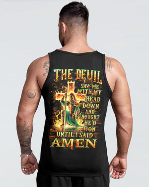 The Devil Caught Me With My Head Down Men's All Over Print Shirt - Yhhn0406242