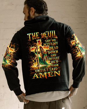 The Devil Caught Me With My Head Down Men's All Over Print Shirt - Yhhn0406242