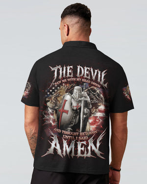 The Devil Saw Me With My Head Down Men's All Over Print Shirt - Tlno0605241