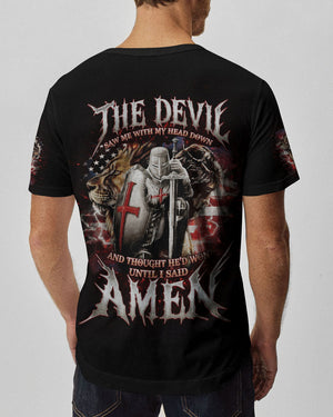 The Devil Saw Me With My Head Down Men's All Over Print Shirt - Tlno0605241