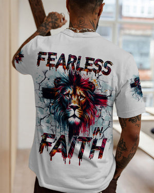 Fearless In Faith Lion Men's All Over Print Shirt - Tlno1410251