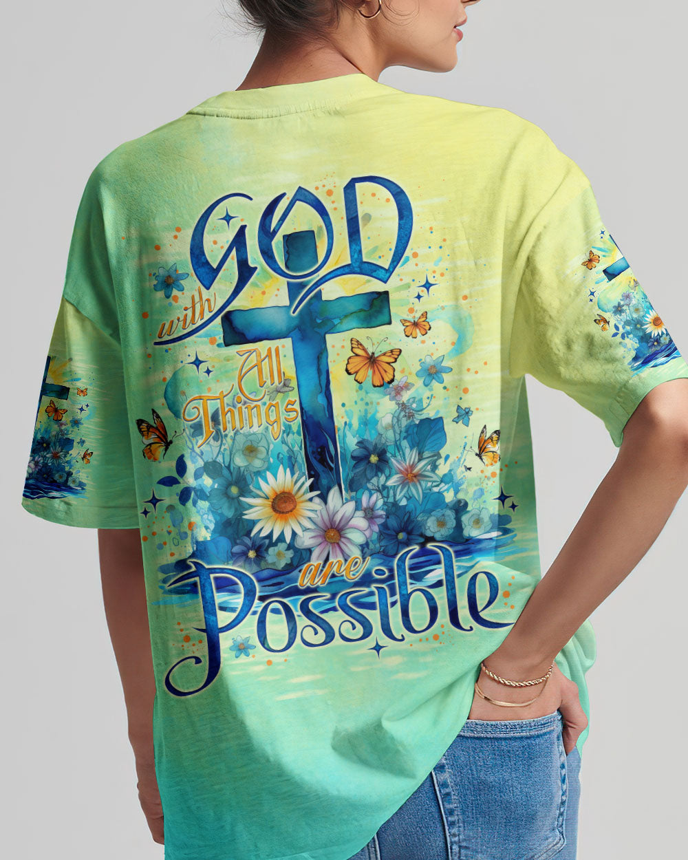 With God All Things Are Possible Women's All Over Print Shirt - Tlno2005243