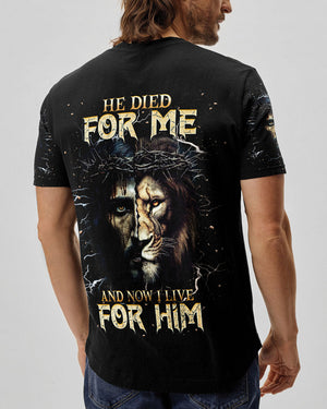He Died For Me Lion Men's All Over Print Shirt - Tlnt0603252