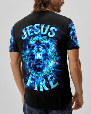 Jesus Fill Me With The Holy Spirit Lion Men's All Over Print Shirt - Tlnt0610252